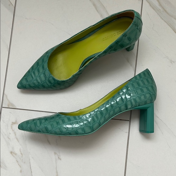 Green Croc-Embossed Women's Heels - Vince Camuto Size 11 - Picture 11 of 11